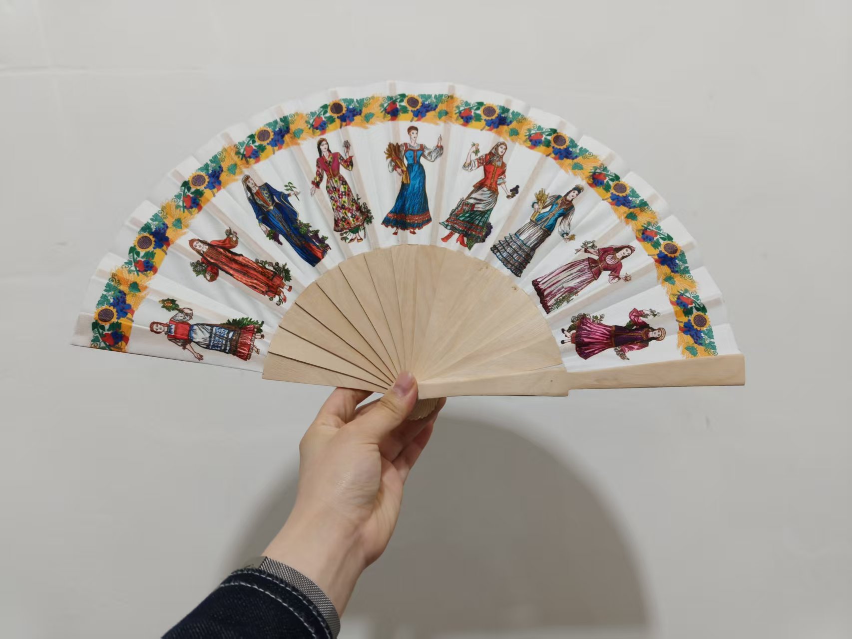 Веер складной шёлк — Вариант 2