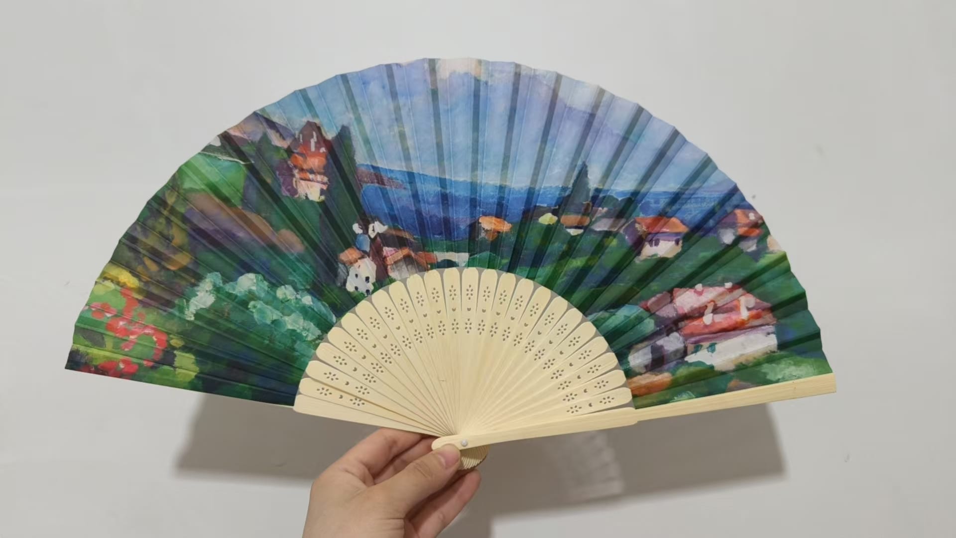 Веер складной шёлк — Вариант 3