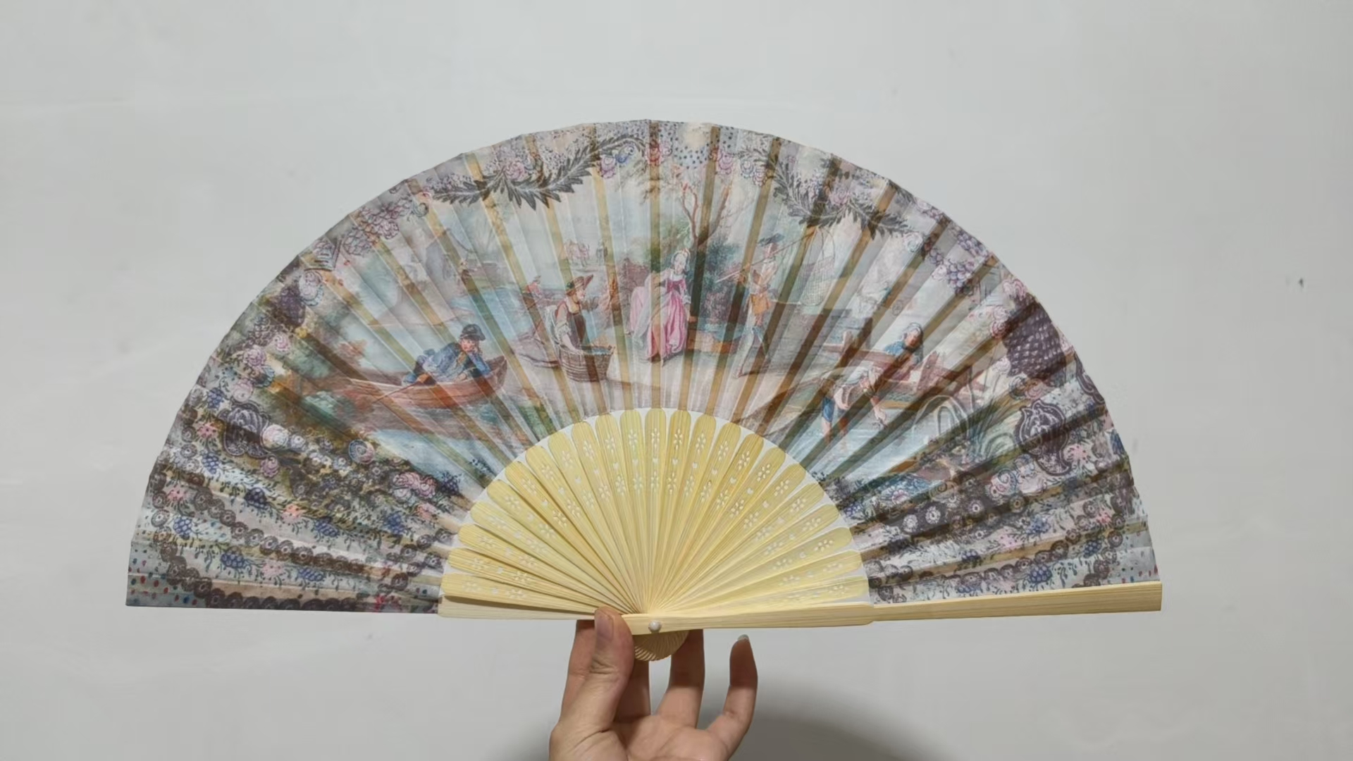 Веер складной шёлк — Вариант 4